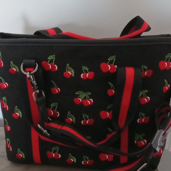 Betsey Johnson Cherry Canvas Tote 🍒🍒🍒🍒🍒 - Picture 6 of 8